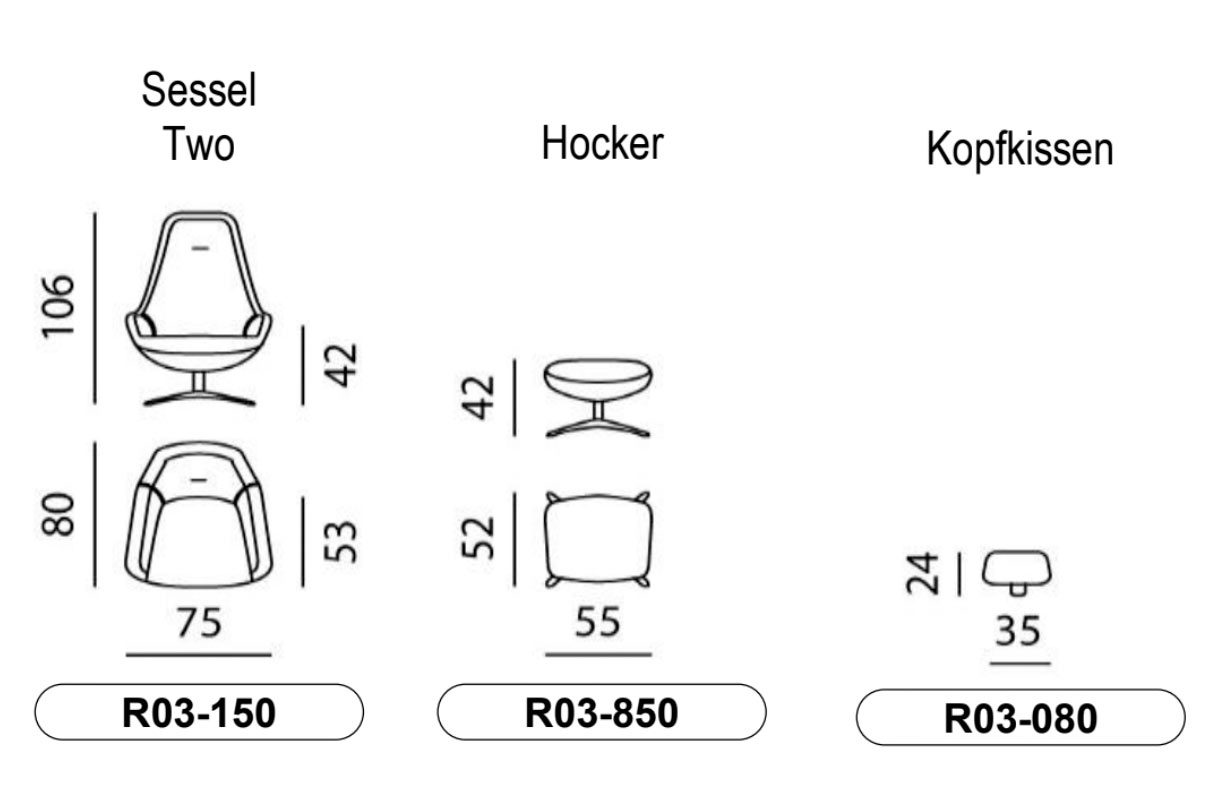 Spot Two Sessel inkl. Hocker von Pode online kaufen